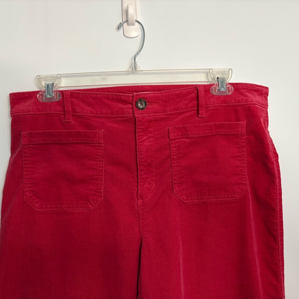 LOFT Palmer wide leg, bright pink, corduroy, sz 14 pant - Picture 10 of 13